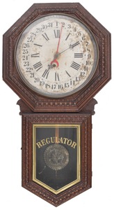 E. Ingraham & Company, Bristol, Connecticut: Classic "Regulator" Wall Clock