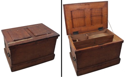 Unmarked: Dovetailed Walnut Carpeners Tool Chest