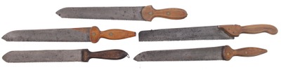 Assorted Makers: Five Saw Mkr. Made Multi Purpose Knives