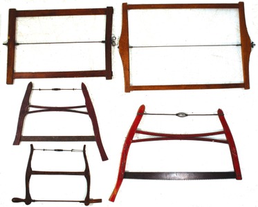 Assorted Makers: Coll. Of Five Early Frame Type Saws