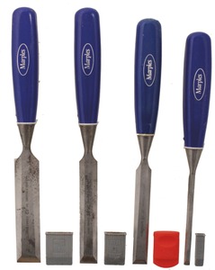 William Marples & Company, Sheffield, England: Four Extra Clean Beveldge Paring Chisels