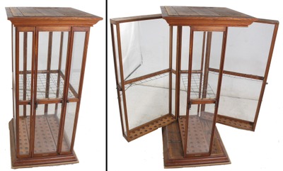 Unmarked: Early Oak Cane Display Case