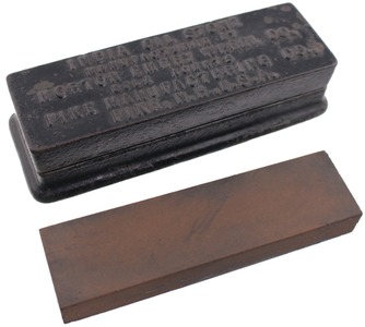 Pike Manufacturing Company, Pike, New Hampshire: Extra Clean "India Oil Stone" In Hldr.