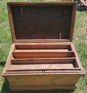 Unmarked: Early Pine Carpenter Tool Chest