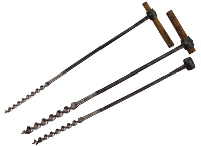 Alex. Mathieson & Son, Glasgow, Scotland: Stepped Set Of Thre Shipwright's Auger Bits