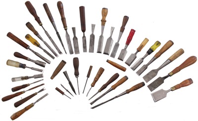 Assorted Makers: Lot Of Tang & Socket Gouges And Chisels