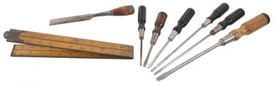 Stanley Rule & Level: Lot Of Extra Clean Screwdrivers