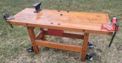 Unmarked: Craftsman Made Metal Wkg. Work Bench