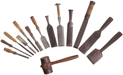 Assorted Makers: Lot Of Asst. Woodworking Chisels