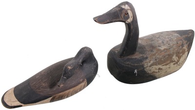Unmarked: Two Early Wooden Decoys