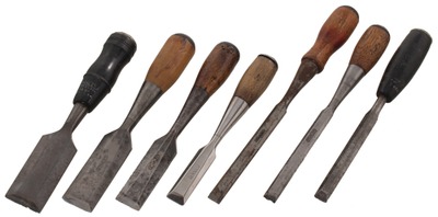 Stanley Rule & Level: Lot Of Seven Clean "Everlasting" Chisel