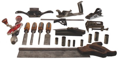 Assorted Makers: Lot Of Clean & Usabl Woodworking Tools
