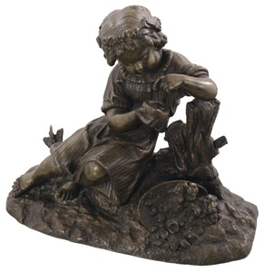 Unmarked: Cast Bronze Copy Of Early Sculpture