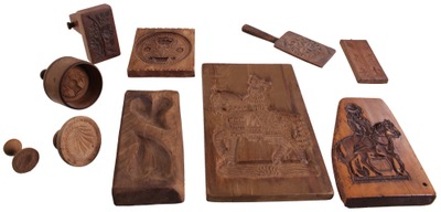 Assorted Makers: Coll. Of Carved Wooden Molds