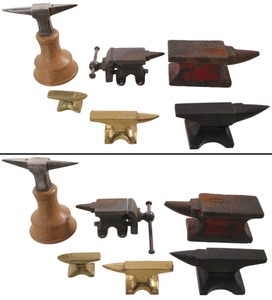 Assorted Makers: Coll. Of Six Small Size Anvil