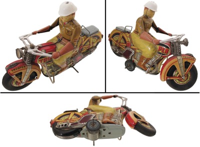 Nomura Toy Industrial Company, Ltd., Tokyo, Japan: "State Trooper" Tin Toy Motorcylce