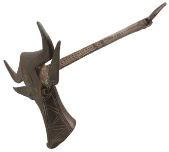 Unmarked: Ornate Eastern Type Figural Hammer