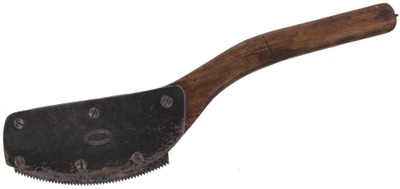 Bernard Gloekler Company, Pittsburgh, Pennsylvania: Unus. Curved Wooden Handle Saw