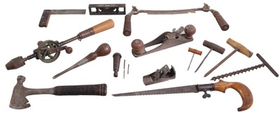 Assorted Makers: Lot Of Early Type Woodworking Tools