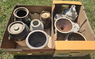 Assorted Makers: Lot Of Early Stoneware Vessels