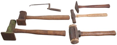 Assorted Makers: Five Clean & Usable Blacksmith's Hammers