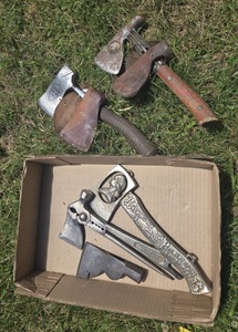 Assorted Makers: Lot Of Five Unus. Hatchets