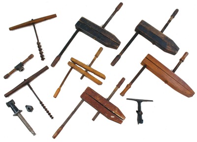 Assorted Makers: Lot Of Wooden Screw Clamps