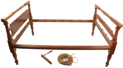 Unmarked: Early Wooden Rope Bed