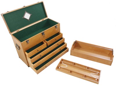 Unmarked: Extra Clean Solid Oak Tool Chest