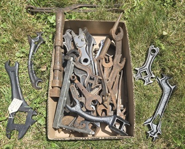 Assorted Makers: Lot Of Cast Iron & Adjustable Wrenches