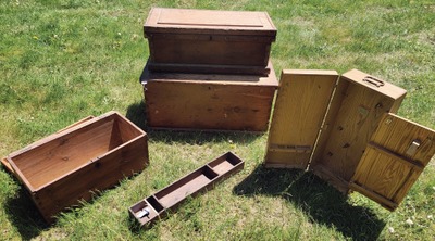 Assorted Makers: Four Early Wooden Tool Chests