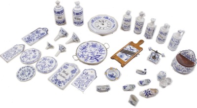 Assorted Makers: Coll. Of German "Flow Blue" China