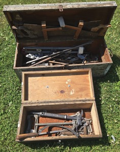 Assorted Makers: Two Early Wooden Tool Chests