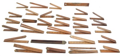 Assorted Makers: Lot Of Assorted Folding Rule