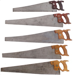 Henry Disston & Sons, Philadelphia, Pennsylvania: Five Etched Blade Disston Saw