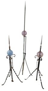 Unmarked: Three 19th C. Lightning Rods