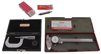 L.S. Starrett Company, Athol, Massachusetts: Three Original Box Machinists' Tools
