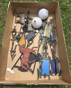 Assorted Makers: Lot Of Lightning Rod Accessories