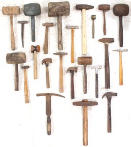 Assorted Makers: Collection Of Early Hammers & Mallets