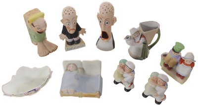 Schafer & Vater, Volkstedt Rudolstadt, Thuringia, Germany: Lot Of 20th Century Ceramic Items