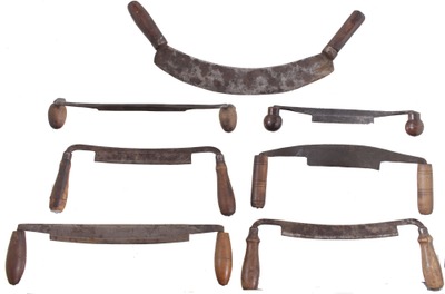 Assorted Makers: Lot Of Sound & Usable Draw Knives