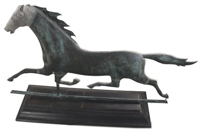 Unmarked: Early Copper "Runnin Horse" Weather Vane