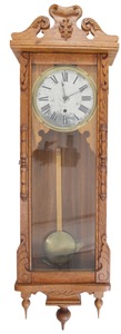 Unmarked: Early Oak Body Wall Clock