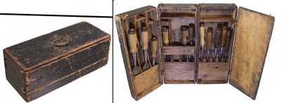 G.I. Mix & Company, Cheshire, Connecticut: Boxed Set Of 11 Bevel Edge Chisels