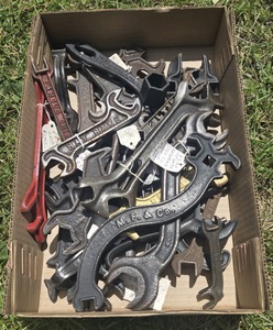 Assorted Makers: Lot Of Cast Iron Implement Wrenches