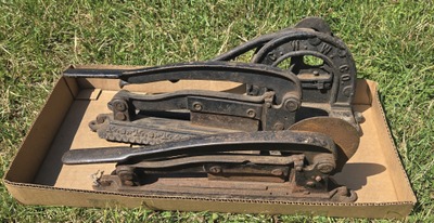 Assorted Makers: Three Case Iron Tobacco Cutters