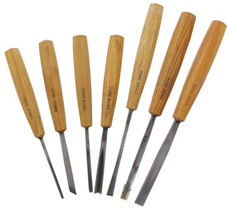 Pfeil Swiss Made, Langenthal, Switzerland: Wkg. Set Of Seven Clean Carving Tools