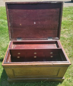 Unmarked: Early Pine Carpenter Tool Chest
