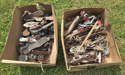 Assorted Makers: Lot Of Early Ice And Roller Skates