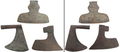 Assorted Makers: Lot Of Three Early Axe Heads